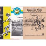 ARSENAL A collection of 19 Arsenal away programmes 1952-1983 plus a Players Souvenir Brochure from
