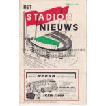 MANCHESTER UNITED Programme for the away Friendly v. Feyenoord 1958/9, slight horizontal creases and