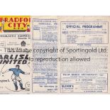 ACCRINGTON Four Accrington Stanley away programmes v Southport 1947/48, 1952/53, Carlisle United