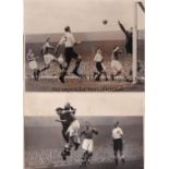 LIVERPOOL Five original B/W action Press photos with stamps on the reverse: 8" X 6" and 10" X 8"