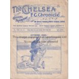 CHELSEA / VILLA / FULHAM Gatefold programme Chelsea v Aston Villa 21/3/1913. Also covers the match