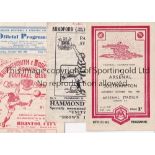 1940's Ten programmes Arsenal Res. v Southampton Res. 47-48, Bradford Park Avenue v Bradford City