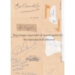 LIVERPOOL A collection of 7 Liverpool signatures from the 1960's and 1970's on blank cards. Bill