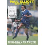 FC PORTO AUTOGRAPHS 1995 Programme for the Paul Elliott Benefit match at Chelsea v. Porto 30/7/