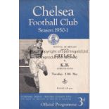 CHELSEA / FESTIVAL OF BRITAIN Programme for the home F.O.B. match v K.B. Copenhagen 15/5/1951,