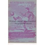 SCUNTHORPE UNITED 1950/1 1ST SEASON Home programme v. Gateshead 24/2/1951 in Scunthorpe's first