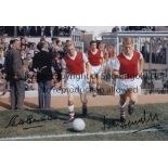 ARSENAL Colour 12 x 8 Photo of George Eastham and John Barnwell exiting the Highbury tunnel prior to