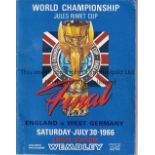 WORLD CUP FINAL 1966 Original programme World Cup Final England v West Germany at Wembley 30/7/1966.