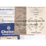 CHELSEA Six Chelsea home programmes GB Olympic X1 1959 (4 Page), 1963 (single card), Morton 1962,