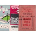 WOLVES A collection of 103 Wolverhampton Wanderers away programmes 1948-1971 the majority from the