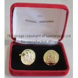 FOOTBALL ASSOCIATION A set of F.A. cufflinks in a box with The Football Association printed inside