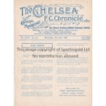 CHELSEA V ARSENAL 1929 Programme for the London Combination match at Chelsea 10/4/1929, ex-binder.