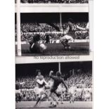 ARSENAL PRESS PHOTOS Ten B/W action photos from the late 1960's - 1980's, 5 of which have stamps