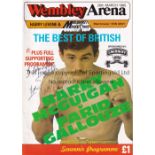 BOXING AUTOGRAPHS Five signed programmes: Barry McGuigan signed v Gallouze 26/3/1985, Nigel Benn