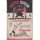 MANCHESTER UNITED Home programme v Blackburn 1947/8 in sub-standard condition with tears and a split