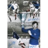 RANGERS Colorized 12 x 8 Photo of images relating to Rangers victory over Dynamo Moscow in the