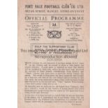 PORT VALE Four page home programme v RAF XI 26/4/1945. Score, scorers and team changes inserted.