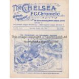 CHELSEA V LIVERPOOL 1913 Programme for the League match at Chelsea 18/10/1913, very slight