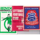 NON-LEAGUE FOOTBALL Several publications including handbooks for Ilford 58/9, Leytonstone 73/4 and