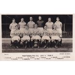 PORTSMOUTH 1948/9 B/W team group postcard in their first Championship season. Good