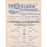 CHELSEA Single sheet at Stamford Bridge: Fulham Thursday v 2nd Battalion Scots Guards for the