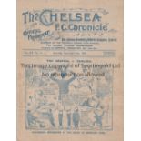 CHELSEA V ARSENAL 1919 Programme for the League match at Chelsea 13/12/1919, slightly creased.