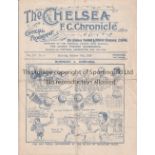 CHELSEA V LIVERPOOL 1919 Programme for the League match at Chelsea 11/10/1919, folded in four,