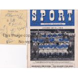 LEICESTER CITY 1948/9 AUTOGRAPHS An album sheet with 10 autographs of the FA Cup finalists plus