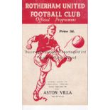 LEAGUE CUP FINAL 1961 Programme for the 1st Leg of the 1961 League Cup Final Rotherham United v