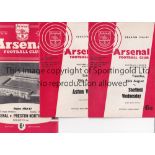 ARSENAL A run of over 200 home programmes: 1960/1 X 21 League, v Tottenham London Cup S-F and 1
