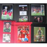 MAN UNITED A collection of 21 mounted photos of Manchester United players all signed 1980's to