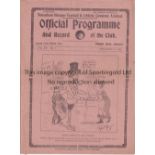 TOTTENHAM HOTSPUR V ARSENAL 1922 Programme for the League match at Tottenham 23/9/1922, horizontal