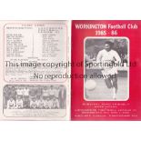 GEORGE BEST Programme for Workington v Lancashire Football League XI 9/4/1986. Best was on the