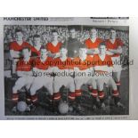MANCHESTER UNITED / BUSBY BABES A Manchester Evening News colorised team group 1956/7, heavily