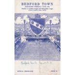 TOTTENHAM HOTSPUR Single sheet programme for the away Met. League match v Bedford Town 14/3/1964,