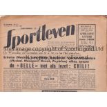 SCOTLAND Sportleven newspaper (Belgian) dated 22nd November 1961 reporting on the Scotland v