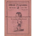 SPURS Programme Tottenham v Nottingham Forest 5/9/1932. Horizontal fold. No writing. Fair to