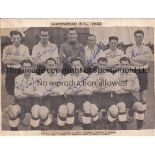 GATESHEAD FC AUTOGRAPHS 1952 A b/w magazine team group signed by all 11 players. Generally good
