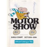 GEORGE BEST / RODNEY MARSH / AUTOGRAPHS A 199 page 1976 Motor Show Earls Court official catalogue,