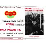 CELTIC Home and away programmes for both the European Cup Semi Finals Celtic v Dukla Prague 12/4/