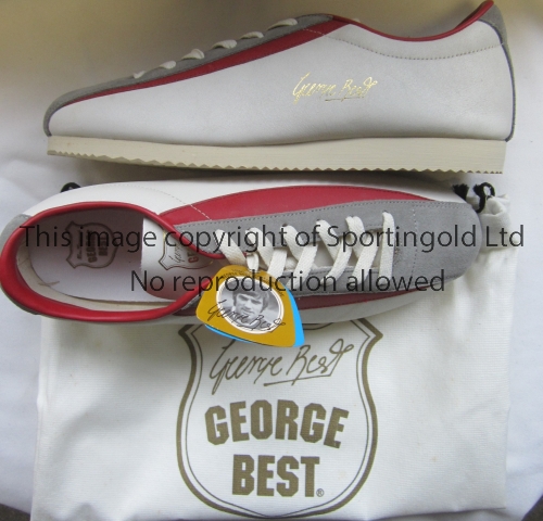 GEORGE BEST Boxed new Ben Sherman trainers, size 8 complete with tags and George Best shoe bag.