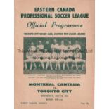STANLEY MATTHEWS / JOHNNY HAYNES Programme for Toronto City Soccer Club v Montreal Cantalia 12/7/