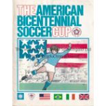 GEORGE BEST Programme for the American Bicentennial Soccer Cup including Brazil, England and Italy