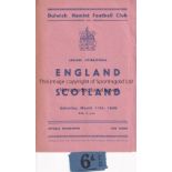 ENGLAND / SCOTLAND / DULWICH Gatefold programme England v Scotland Amateur International at Champion