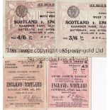 ENGLAND V SCOTLAND TICKETS Four tickets, 2 at Wembley 1951 and 1955 and 2 at Hampden Park 1956 and