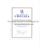 CHELSEA Large limited edition book in hardback outer case, The Spirit of Chelsea with 3 Certificates