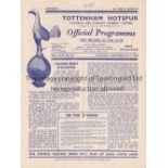 TOTTENHAM HOTSPUR V ARSENAL 1950/1 Programme for the League match at Tottenham in their first