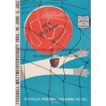 WORLD CUP 1954 Programme England v Belgium 17/6/1954 World Cup Group match in Basel. No writing.