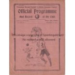 TOTTENHAM HOTSPUR Home programme v. Brighton Reserves 24/9/1932, creased and very slightly worn.