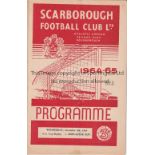 SCARBOROUGH V DONCASTER ROVERS 1964 FA CUP Programme for the Cup tie at Scarborough 9/12/1964.